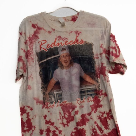 Rednecks Red Letters Red Dirt Graphic Tee Tie-Dye Design Unisex Size L - Picture 4 of 8